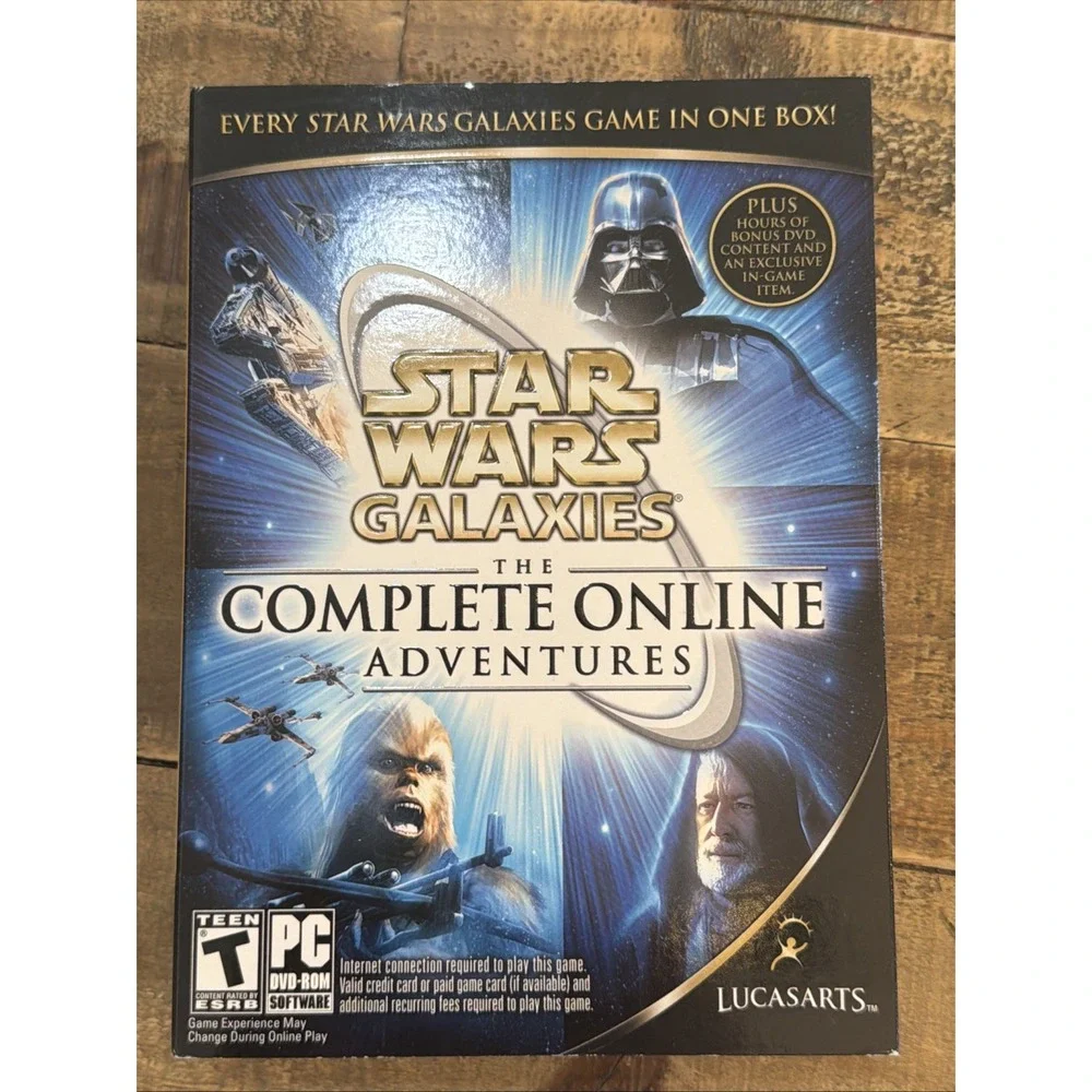 Star Wars Galaxies The Complete Online Adventures For PC CD-Rom Complete Nice!!!
